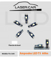 T5 LED 12v, w1w - Lot 5 Ampoules  2D